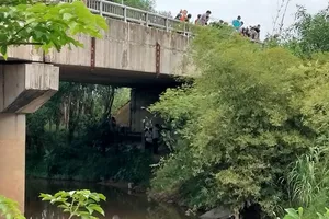 Phát hiện 1 thi thể cháy đen dưới gầm cầu