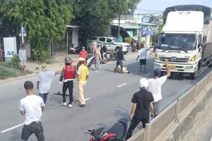 Nam thanh niên chạy xe tông 1 CSGT bị thương 