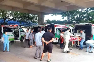 Bổ khí gas tại Khu kinh tế Dung Quất làm chín người bị thương. Ảnh: DQ