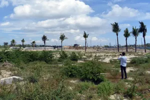 Chủ dự án Khu đô thị Hà My hô biến dự án đất ở biệt thự thành đất ở phân lô liền kề để lừa đảo khách hàng. Ảnh: HL