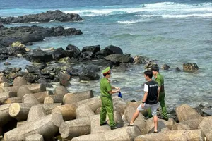 Lại phát hiện thêm gần 30kg nghi ma tuý trôi dạt vào bờ biển Quảng Ngãi. Ảnh: CTV