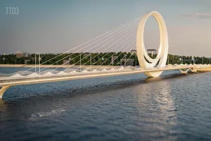 Kiến trúc cầu Tam Thanh bắt qua sông Trường Giang ở Đà Nẵng