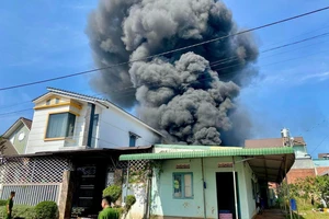 Ô tô cháy rụi trong vụ hỏa hoạn ở khu tái định cư