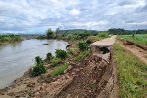 Bộ TN&MT khảo sát nguyên nhân sạt lở trên sông Krông Nô
