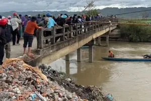 Nghi trượt chân xuống sông mất tích khi thả cá phóng sinh 