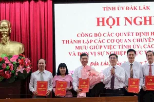 Công bố lãnh đạo cơ quan tham mưu của Tỉnh ủy Đắk Lắk