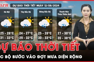 Dự báo thời tiết 12-8: Bắc Bộ bước vào đợt mưa diện rộng, cục bộ có nơi mưa rất to 