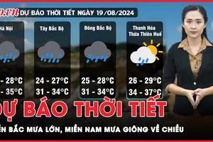 Dự báo thời tiết 19-8: Miền Bắc mưa lớn kéo dài nhiều ngày, miền Nam mưa giông về chiều