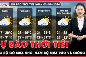 Dự báo thời tiết 3-9: Cảnh báo mưa rào và giông tại Nam Bộ, Bắc Bộ có mưa nhỏ vào chiều tối