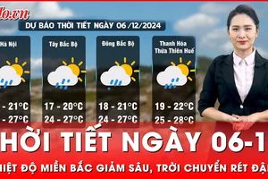 Dự báo thời tiết ngày 06-12: Miền Bắc hứng không khí lạnh mạnh nhất đầu mùa, nhiệt độ giảm sâu