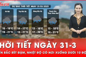 Dự báo thời tiết ngày 31-3: Miền Bắc rét đậm, nhiệt độ có nơi xuống dưới 10 độ C
