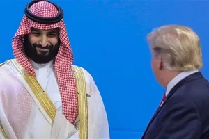 Thái tử Saudi Arabia Mohammed bin Salman (trái) và Tổng thống Mỹ Donald Trump. Ảnh: AFP
