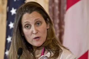 Ngoại trưởng Canada Chrystia Freeland. Ảnh: SCMP