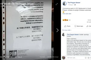 Nhà hàng Việt ở Czech xin lỗi vì cấm khách Trung Quốc