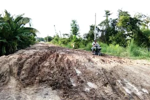  Làm đường nhựa trên đê sông Sài Gòn