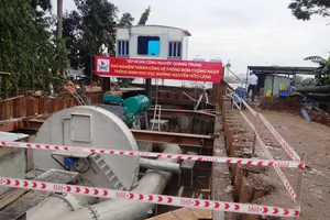 Trạm bơm chống ngập 'khủng' tạm dừng hoạt động