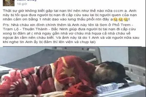 Xác minh thông tin thanh niên bị đâm sau khi cứu người