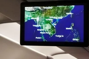 Bản đồ Việt Nam trên Vietnam Airlines thiếu quần đảo Hoàng Sa?