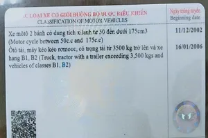 Bằng lái xe in sau ngày 1-6 sẽ buộc phải có mã QR