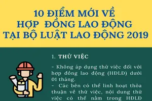 10 điểm mới về hợp đồng lao động trong Bộ luật Lao động