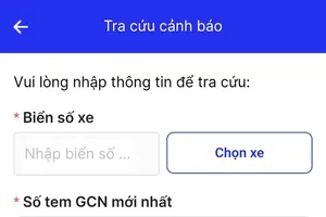 Ứng dụng đặt lịch đăng kiểm có thêm tính năng cảnh báo phạt nguội