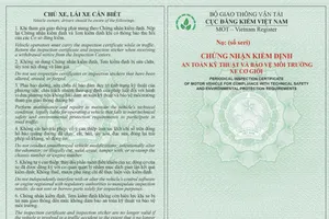 Đề xuất mẫu giấy chứng nhận kiểm định, tem kiểm định mới