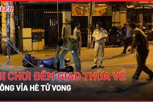 Đi chơi giao thừa về, thanh niên chạy xe máy tông vỉa hè tử vong