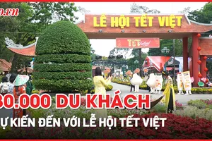 Người dân nô nức check-in không gian tái hiện Tết Việt xưa