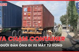 Trên đường về nhà, người đàn ông bị container cán tử vong