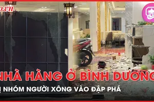 Nhà hàng bị nhóm người xông vào đập phá tan tành nhiều tài sản