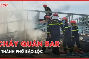 Lâm Đồng: Cháy quán bar Club Sky ở thành phố Bảo Lộc