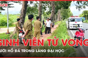 Phát hiện sinh viên tử vong dưới hồ đá trong làng đại học