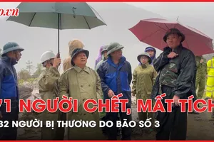 71 người chết và mất tích, 732 người bị thương do bão số 3