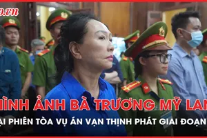 Hình ảnh bà Trương Mỹ Lan hầu tòa trong vụ án Vạn Thịnh Phát giai đoạn 2