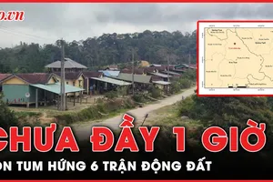 Kon Tum chao đảo với 6 trận động đất trong chưa đầy 1 giờ 