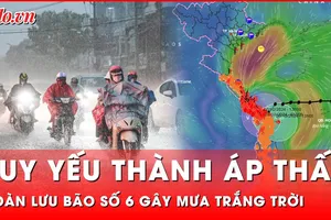 Trung Bộ ‘căng mình’ chống chọi mưa lớn, gió mạnh sau hoàn lưu bão số 6 Trà Mi 