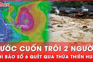 Bão Trà Mi quét qua Thừa Thiên Huế, 2 người thiệt mạng do bị nước cuốn trôi 