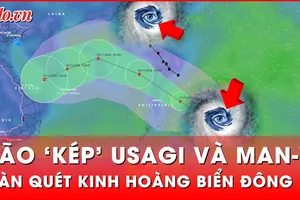 Usagi vừa suy yếu, cơn bão Man-yi giật cấp 17 tiến vào Biển Đông