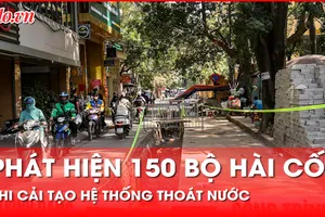 Cải tạo hệ thống thoát nước, phát hiện gần 150 bộ hài cốt ở Hà Nội 
