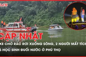 Điểm tin ANTT: Khẩn trương tìm kiếm 2 người mất tích trên xe chở rác rơi xuống sông; Đã tìm thấy thi thể 5 học sinh đuối nước ở Phú Thọ 