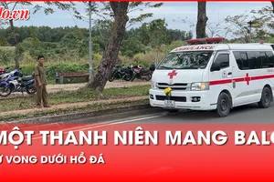 Phát hiện thi thể một thanh niên mang balo dưới hồ đá trong làng đại học