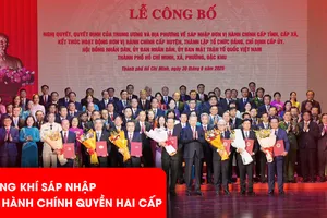 Không khí sáp nhập đơn vị hành chính, vận hành chính quyền hai cấp trên cả nước