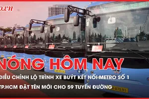 Nóng hôm nay: TP.HCM đặt tên mới cho 59 tuyến đường; Điều chỉnh lộ trình xe buýt kết nối Metro số 1