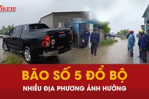 Bão số 5 đổ bộ, nhiều địa phương khẩn cấp sơ tán dân