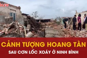 Cơn lốc quét qua Ninh Bình để lại khung cảnh tang thương