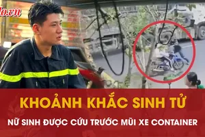 Video: Thót tim cảnh chiến sĩ Cảnh sát PCCC Công an TP.HCM cứu nữ sinh trước mũi xe container
