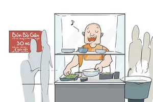 Marketing bún bò bằng bảng nội quy độc qua ảnh hí họa