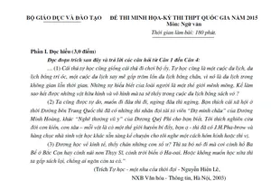 Đề thi minh họa môn Văn: Lấy điểm 5 không dễ! 