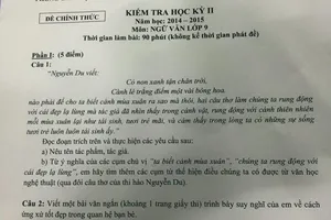 Đề thi ngữ văn lớp 9 “gài bẫy” học sinh?