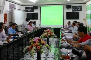 Tay vợt Đoàn Kiến Quốc tranh tài tại Giải bóng bàn toàn quốc